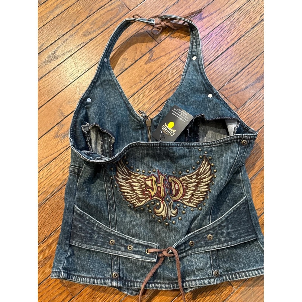 Harley-Davidson Denim Halter Top - Picture 6 of 8